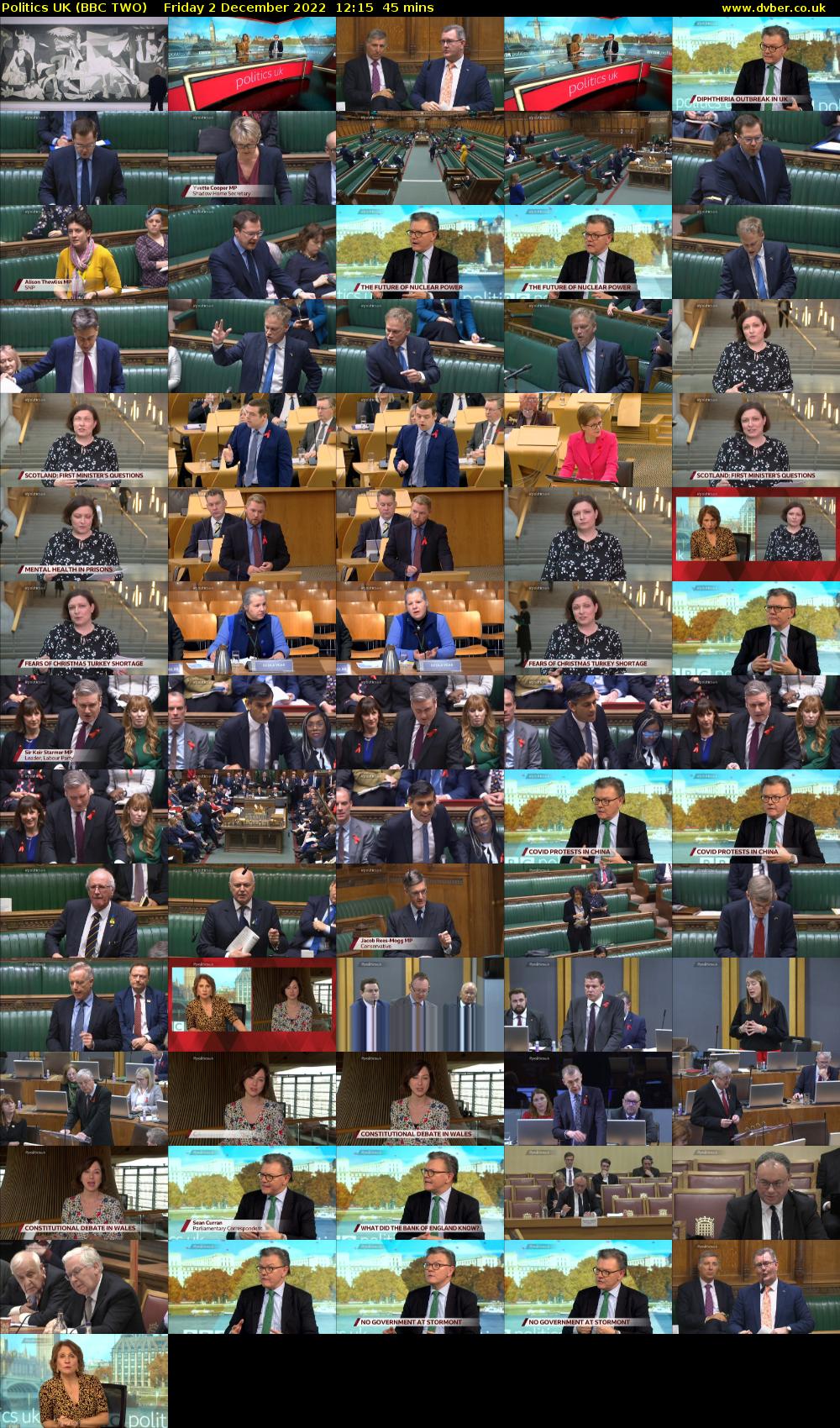 Politics UK (BBC TWO) Friday 2 December 2022 12:15 - 13:00