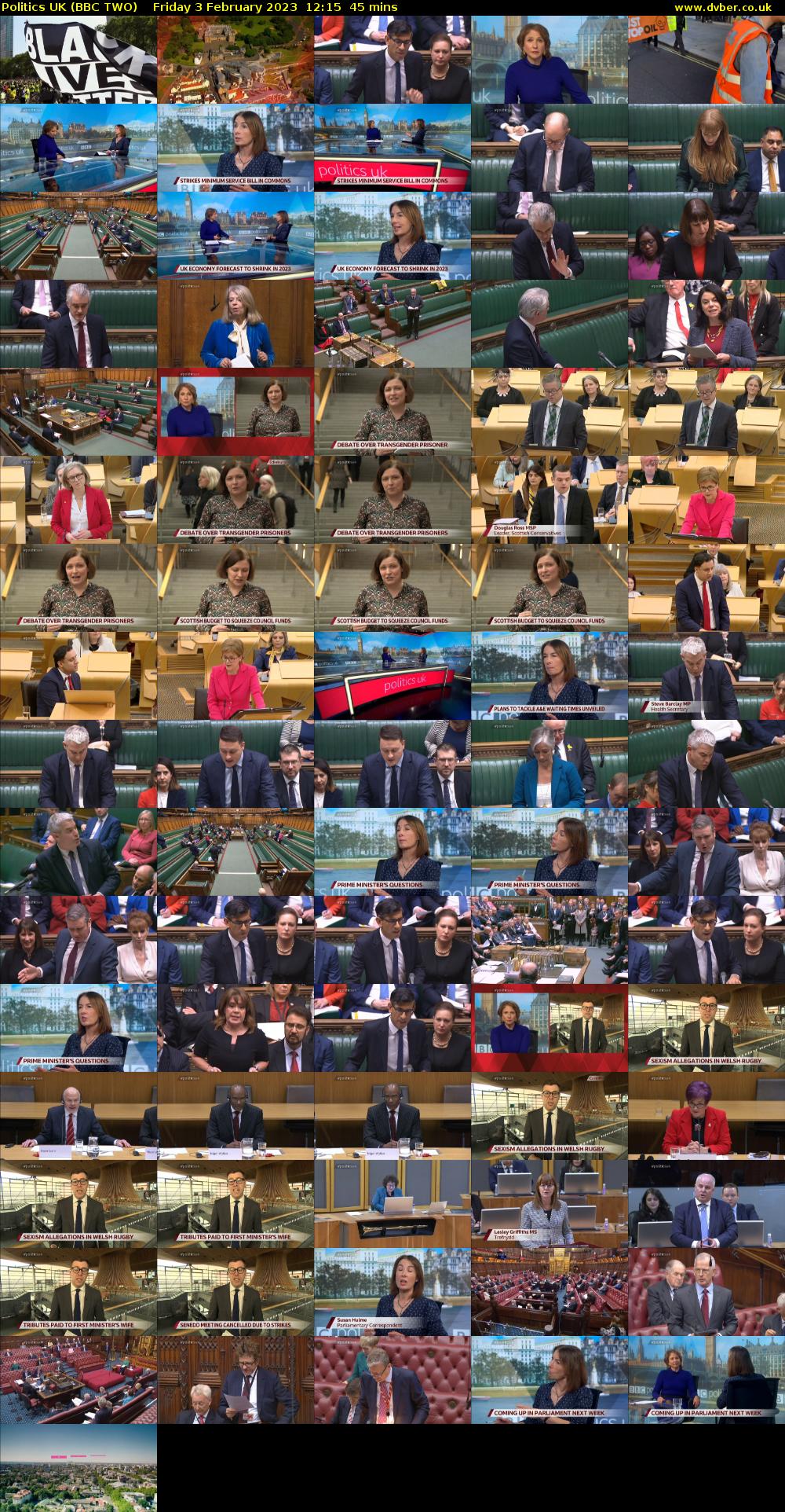 Politics UK (BBC TWO) Friday 3 February 2023 12:15 - 13:00