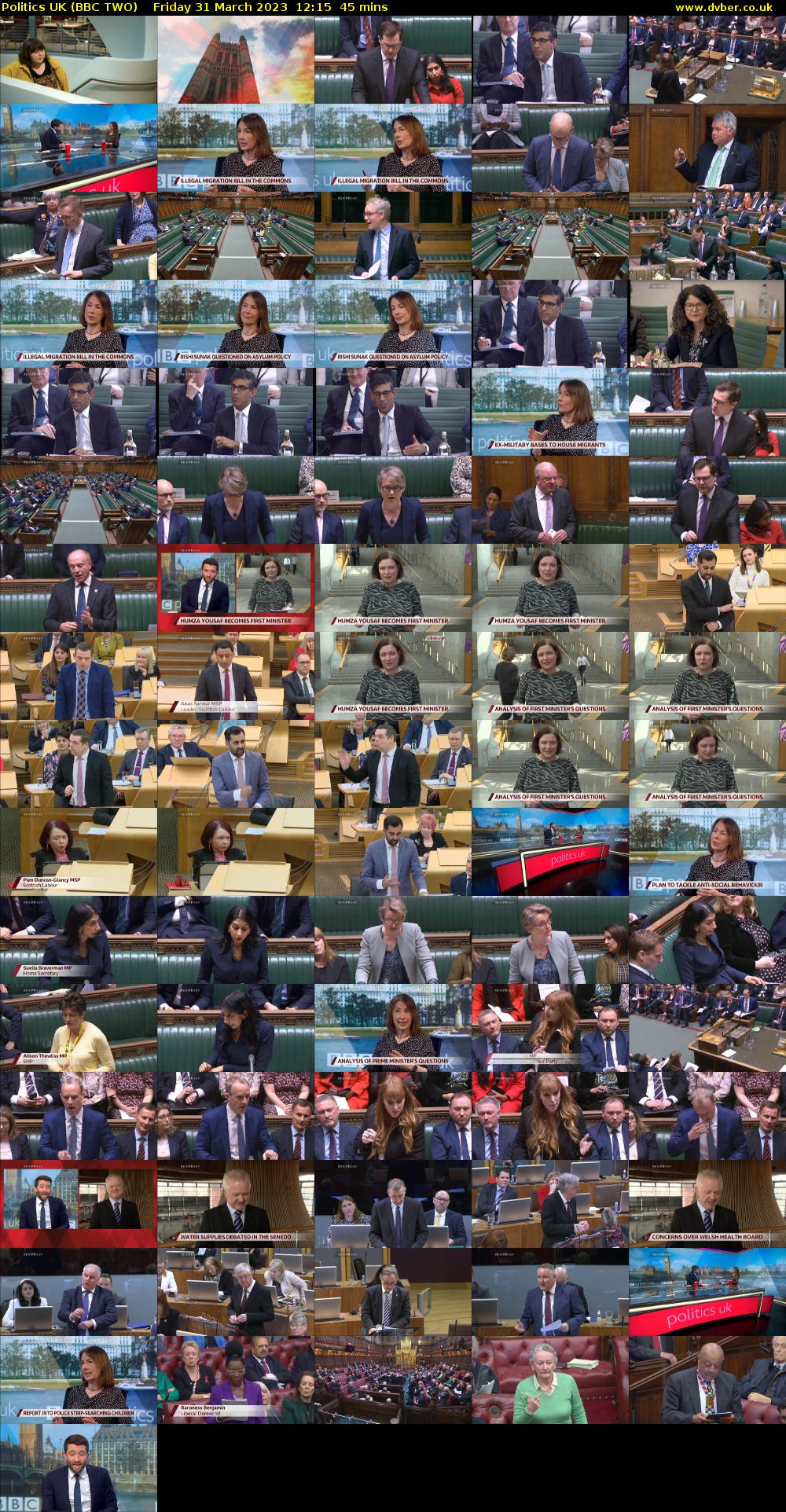Politics UK (BBC TWO) Friday 31 March 2023 12:15 - 13:00