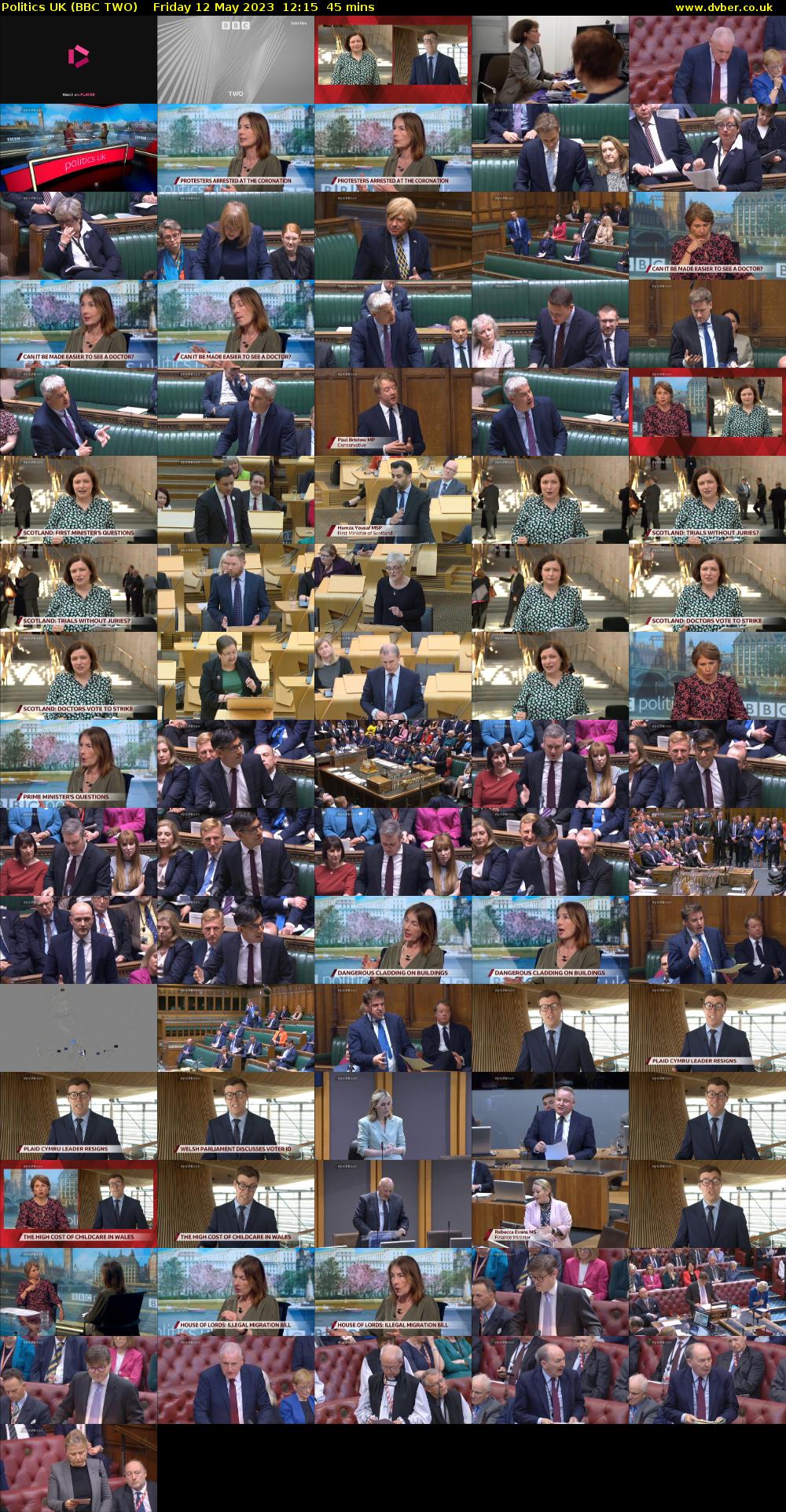 Politics UK (BBC TWO) Friday 12 May 2023 12:15 - 13:00