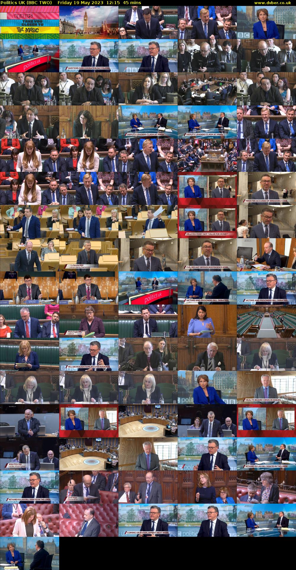 Politics UK (BBC TWO) Friday 19 May 2023 12:15 - 13:00
