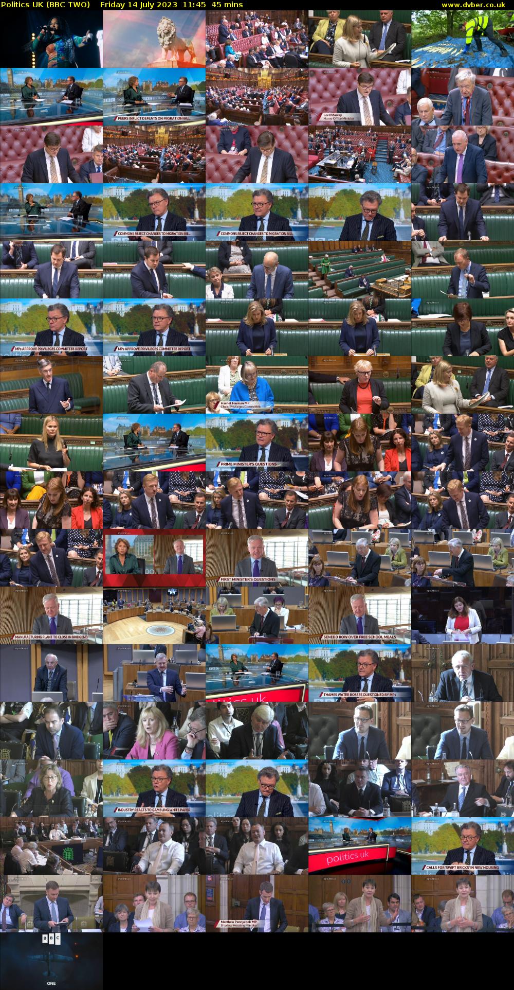 Politics UK (BBC TWO) Friday 14 July 2023 11:45 - 12:30