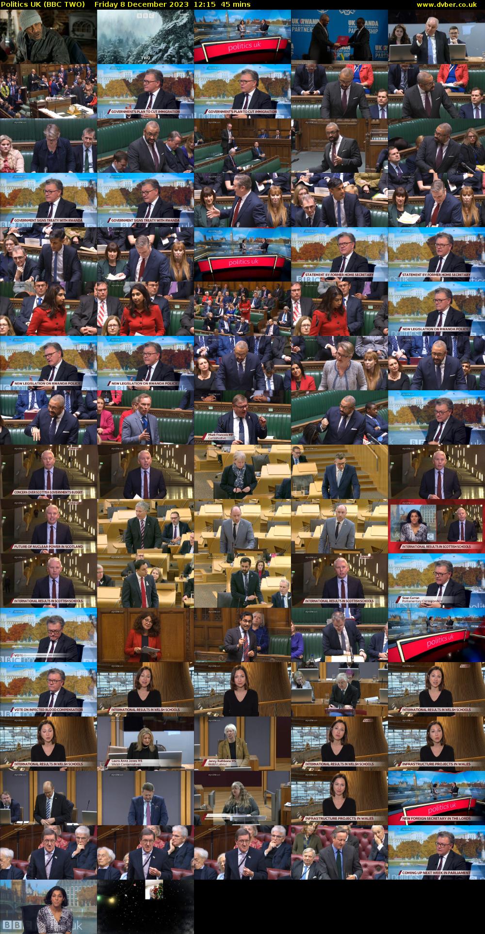 Politics UK (BBC TWO) Friday 8 December 2023 12:15 - 13:00