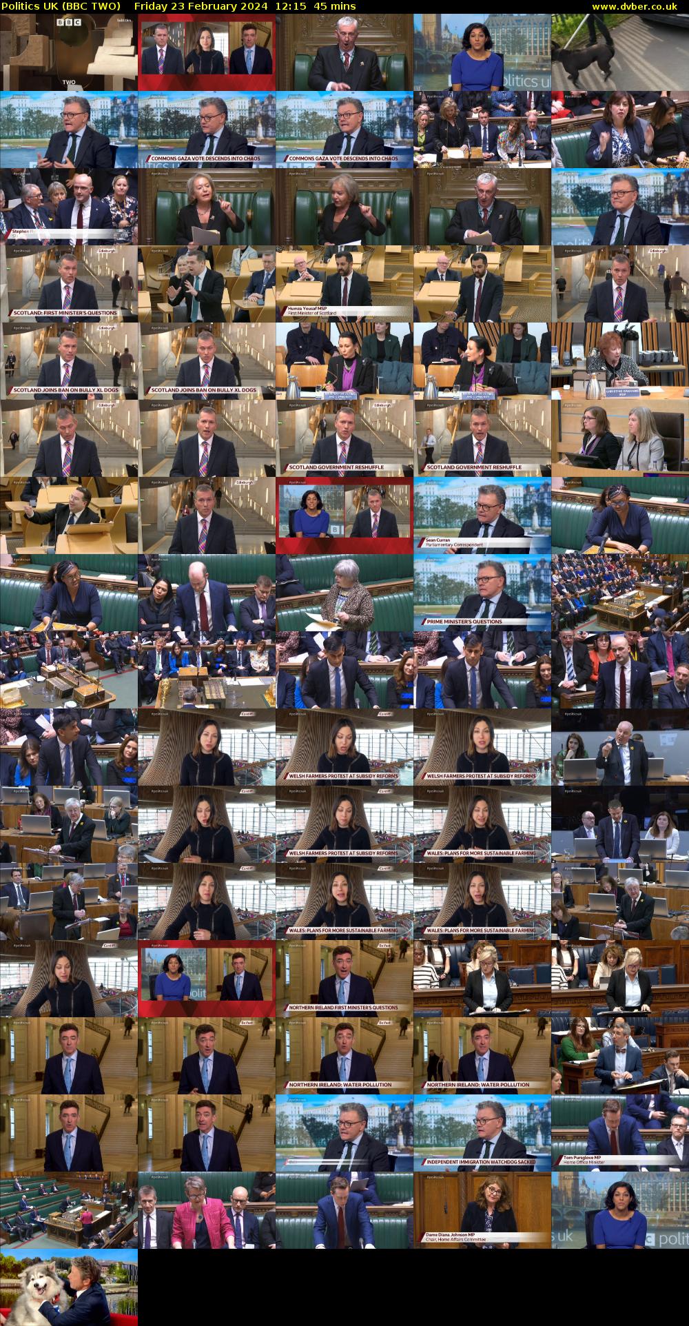 Politics UK (BBC TWO) Friday 23 February 2024 12:15 - 13:00