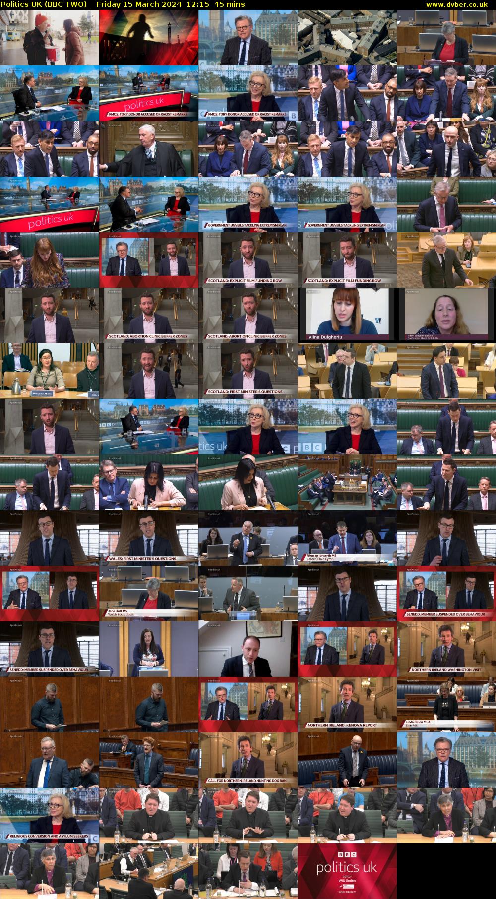Politics UK (BBC TWO) Friday 15 March 2024 12:15 - 13:00