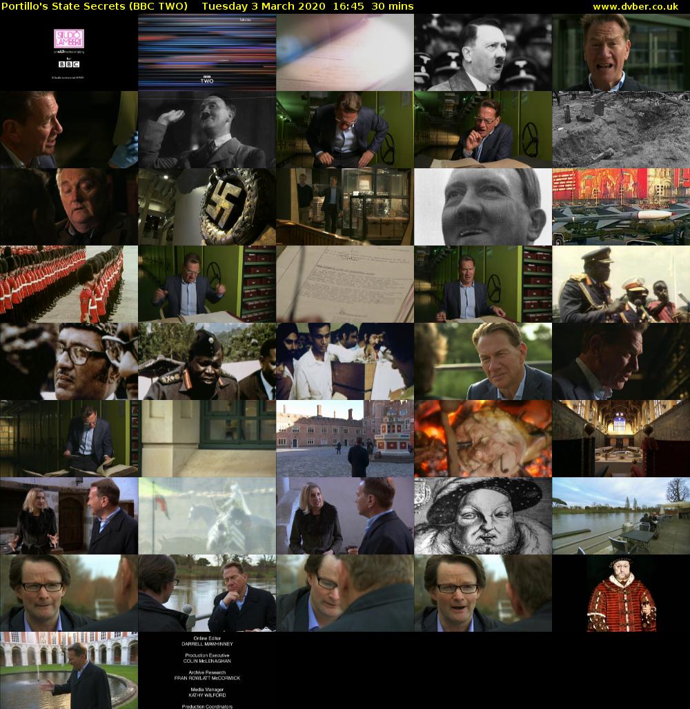 Portillo's State Secrets (BBC TWO) Tuesday 3 March 2020 16:45 - 17:15