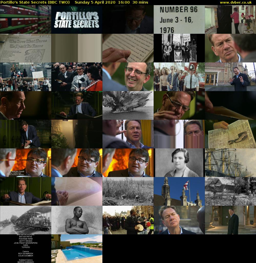 Portillo's State Secrets (BBC TWO) Sunday 5 April 2020 16:00 - 16:30