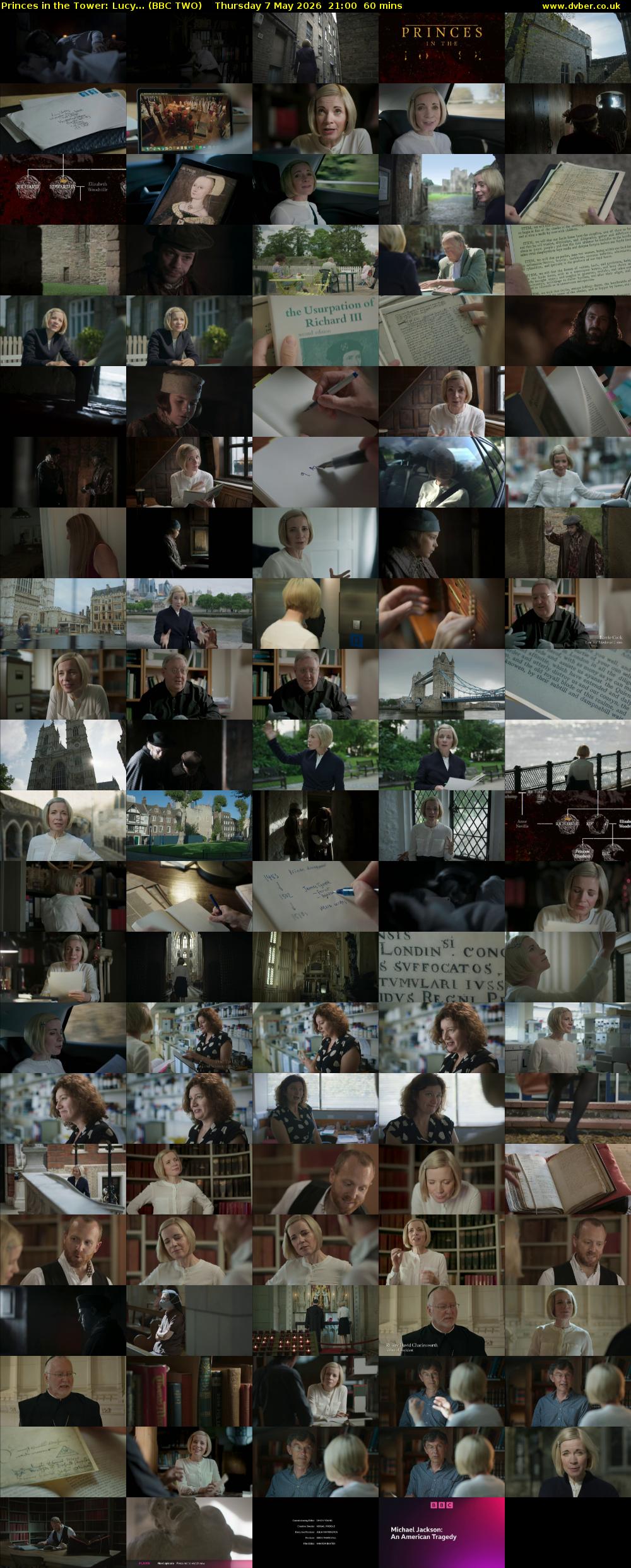Princes in the Tower: Lucy... (BBC TWO) Thursday 7 May 2026 21:00 - 22:00