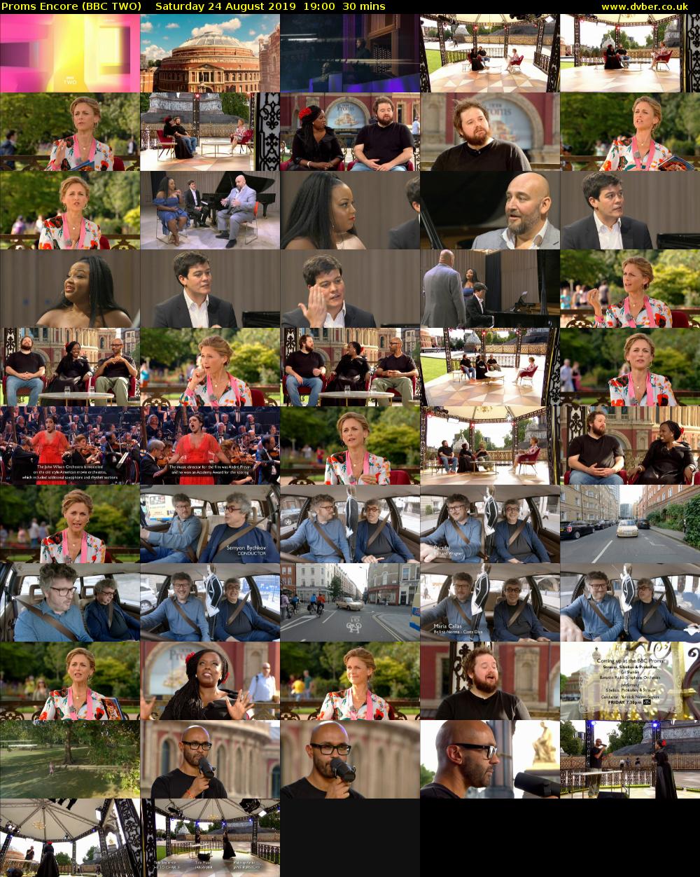 Proms Encore (BBC TWO) Saturday 24 August 2019 19:00 - 19:30