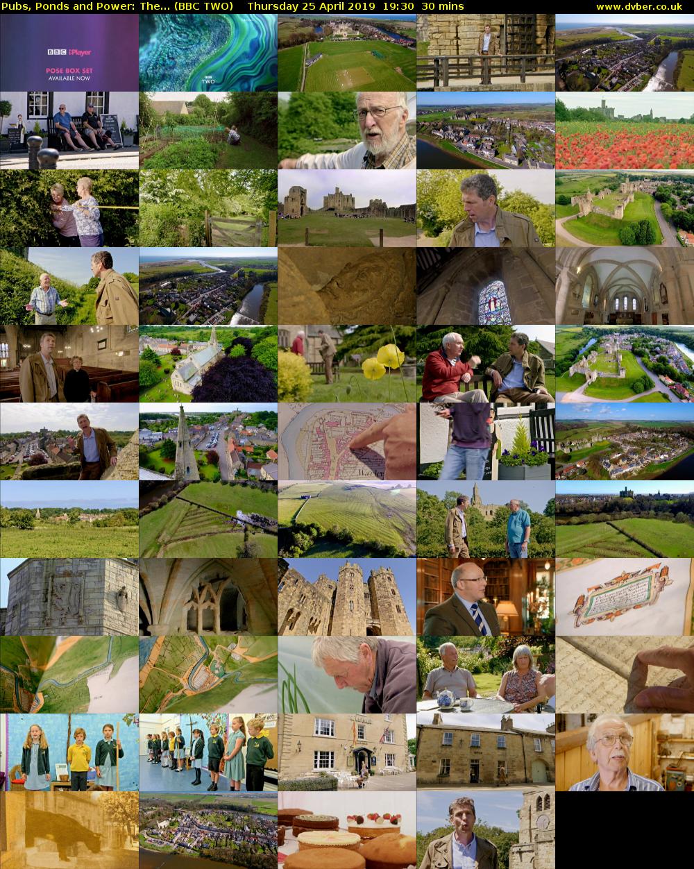 Pubs, Ponds and Power: The... (BBC TWO) Thursday 25 April 2019 19:30 - 20:00