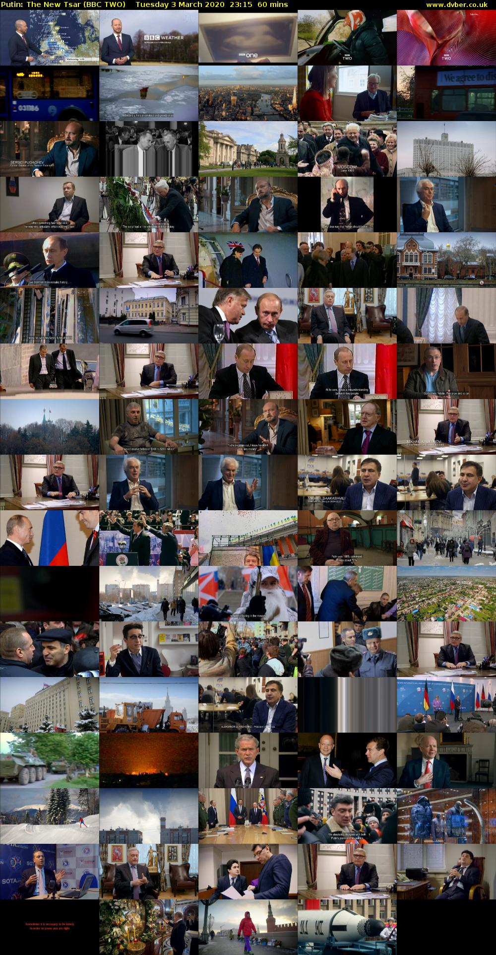 Putin: The New Tsar (BBC TWO) Tuesday 3 March 2020 23:15 - 00:15