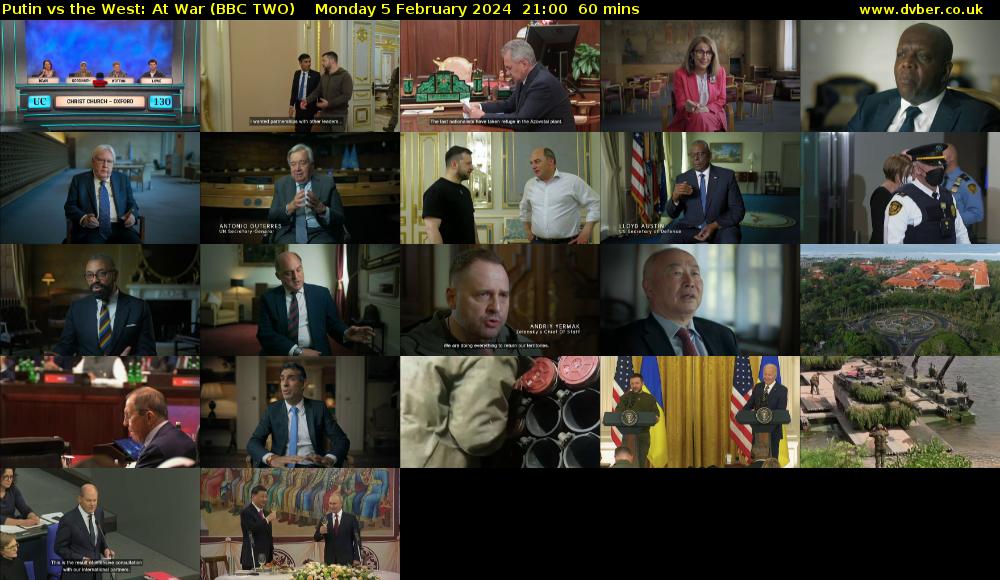 Putin vs the West: At War (BBC TWO) Monday 5 February 2024 21:00 - 22:00
