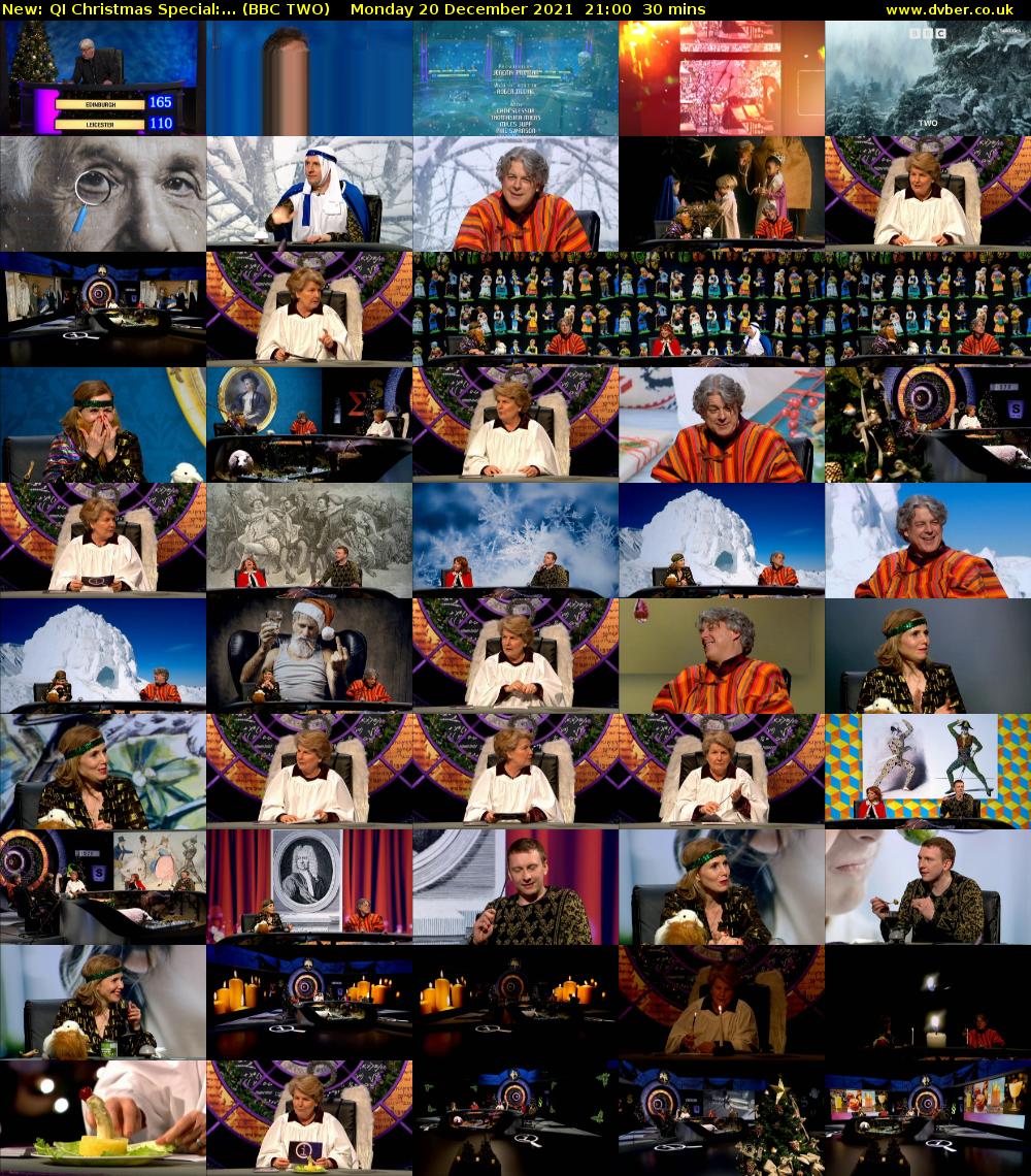QI Christmas Special:... (BBC TWO) Monday 20 December 2021 21:00 - 21:30