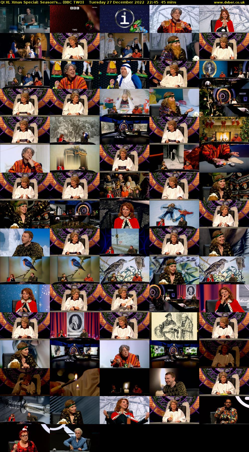 QI XL Xmas Special: Season's... (BBC TWO) Tuesday 27 December 2022 22:45 - 23:30