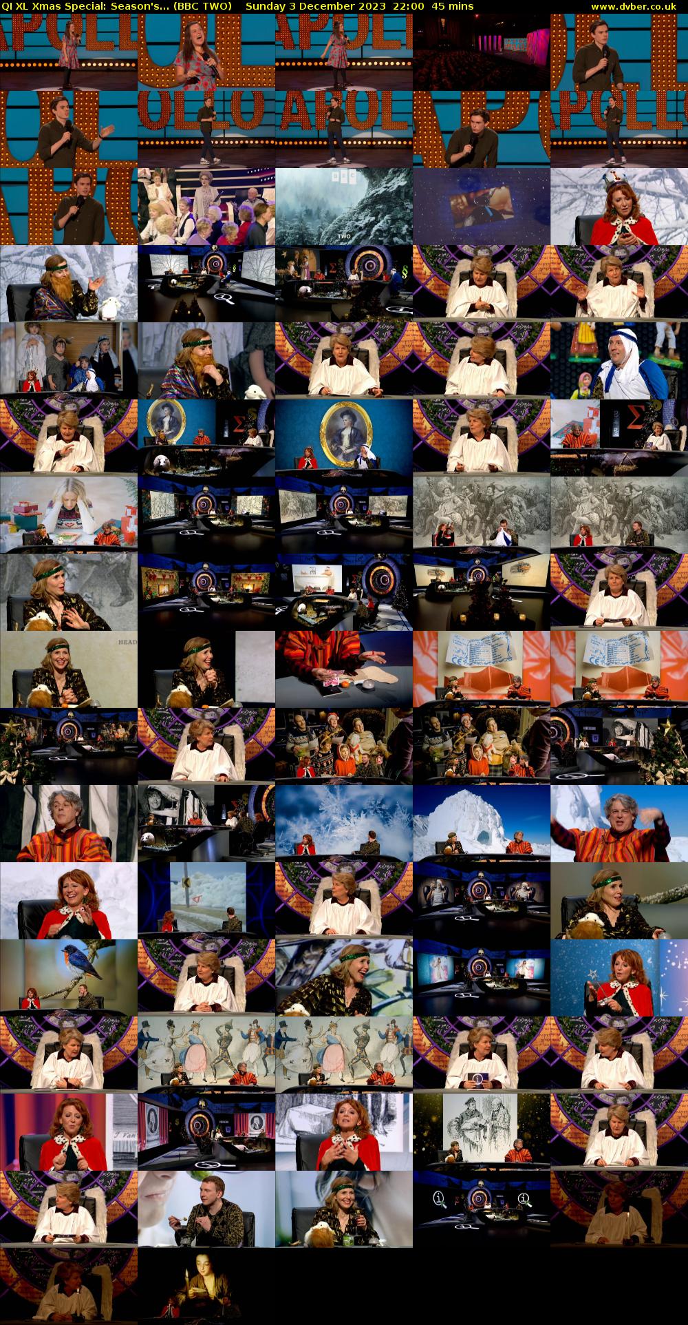 QI XL Xmas Special: Season's... (BBC TWO) Sunday 3 December 2023 22:00 - 22:45