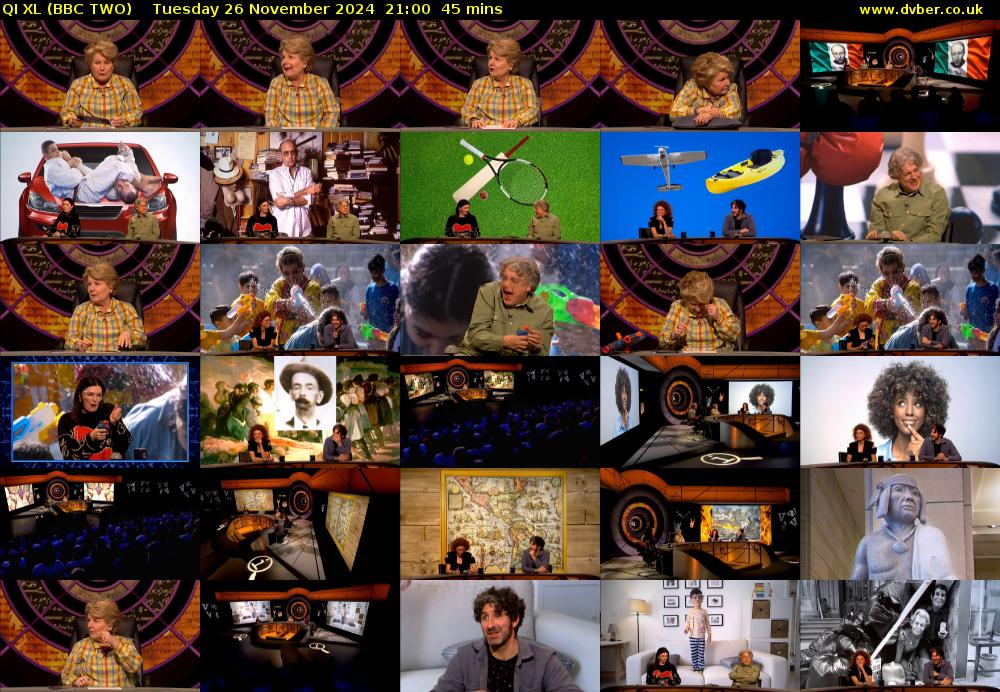 QI XL (BBC TWO) Tuesday 26 November 2024 21:00 - 21:45