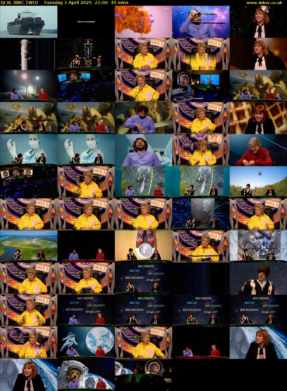 QI XL (BBC TWO) Tuesday 1 April 2025 21:00 - 21:45