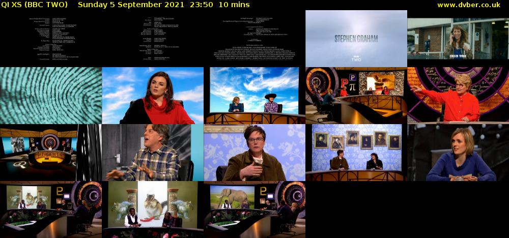 QI XS (BBC TWO) Sunday 5 September 2021 23:50 - 00:00