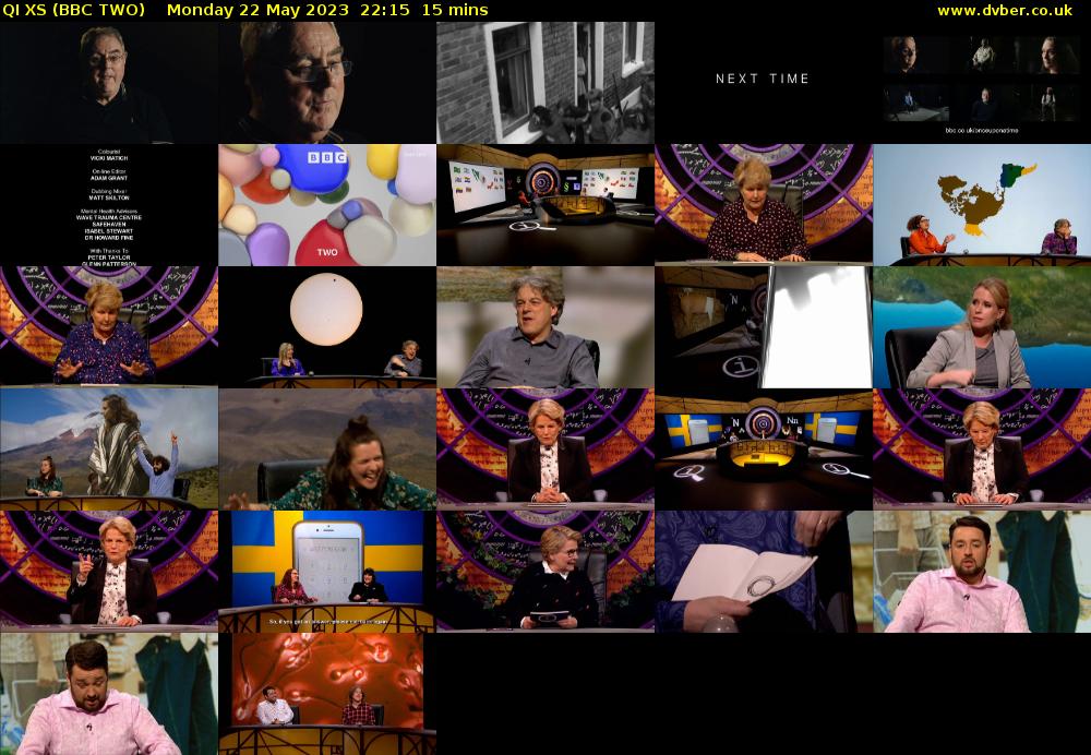 QI XS (BBC TWO) Monday 22 May 2023 22:15 - 22:30