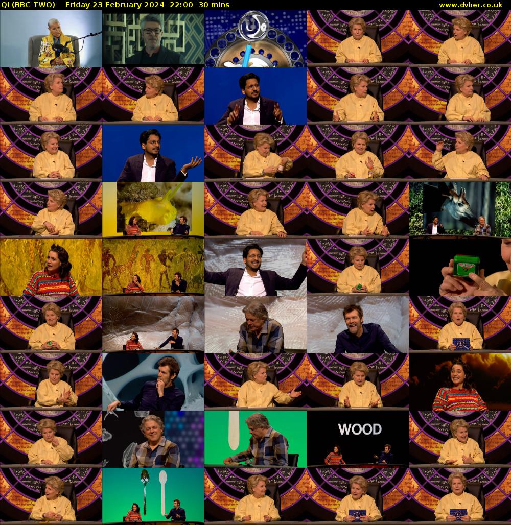 QI (BBC TWO) Friday 23 February 2024 22:00 - 22:30