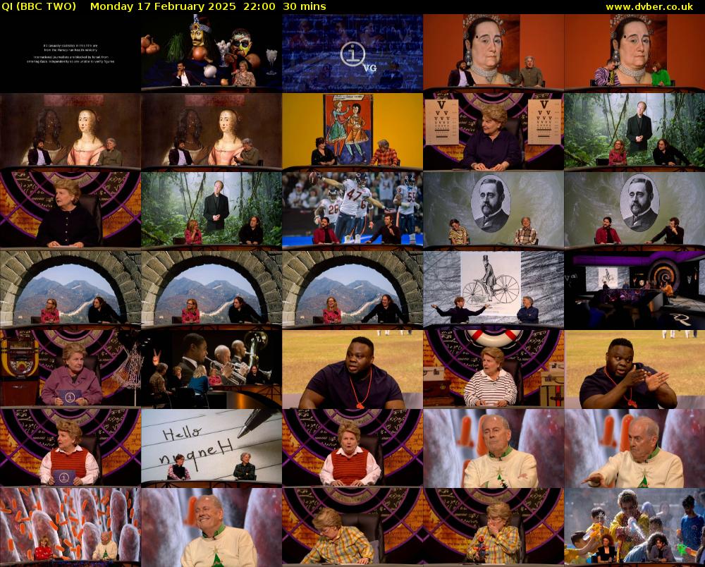 QI (BBC TWO) Monday 17 February 2025 22:00 - 22:30
