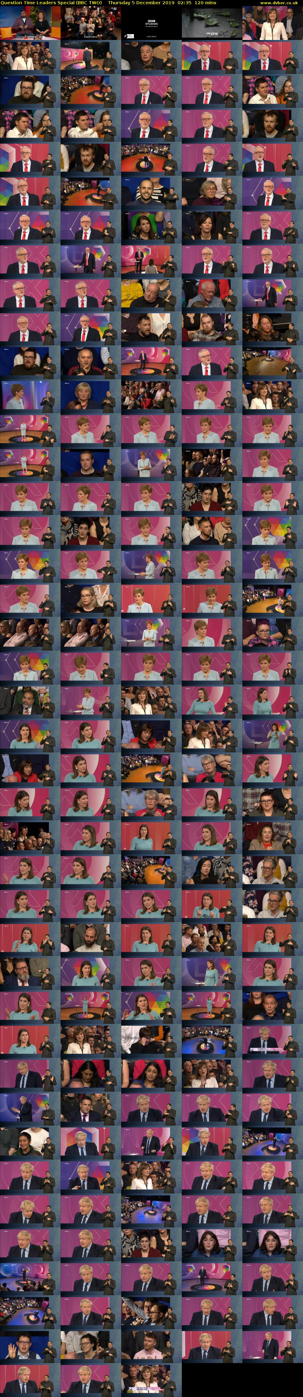 Question Time Leaders Special (BBC TWO) Thursday 5 December 2019 02:35 - 04:35