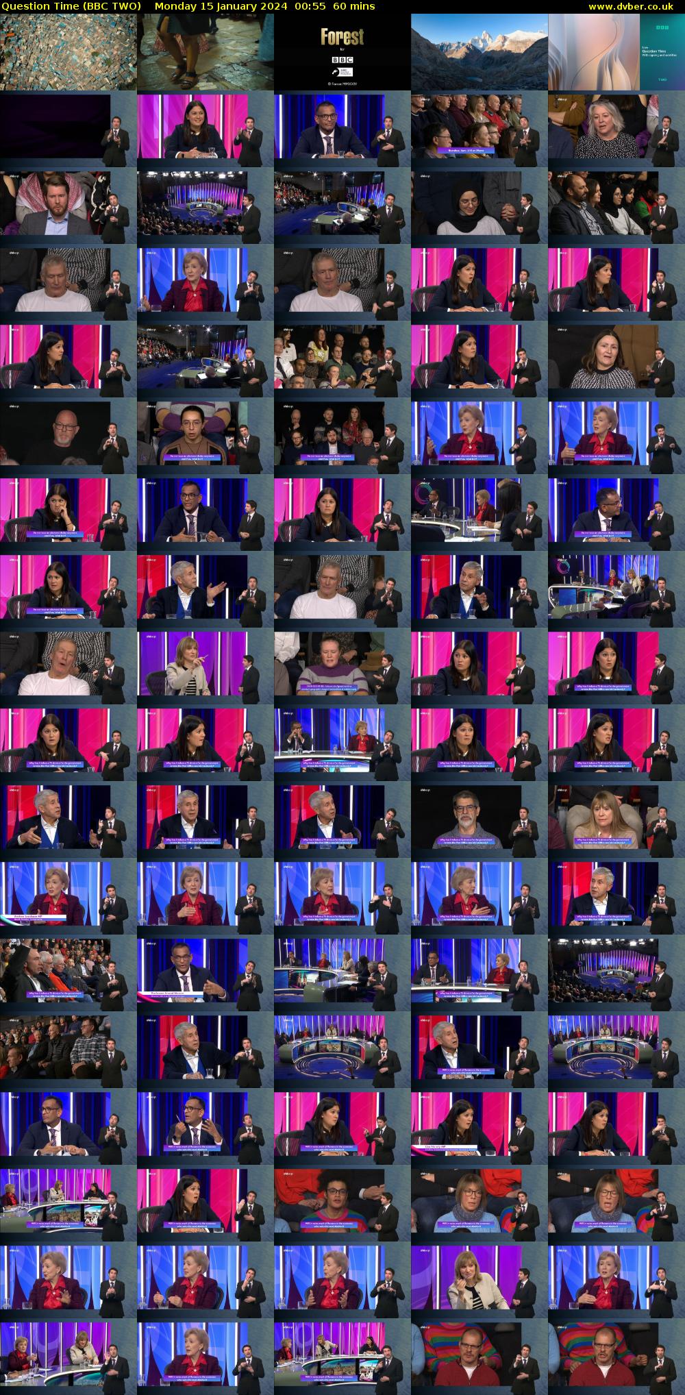 Question Time (BBC TWO) Monday 15 January 2024 00:55 - 01:55