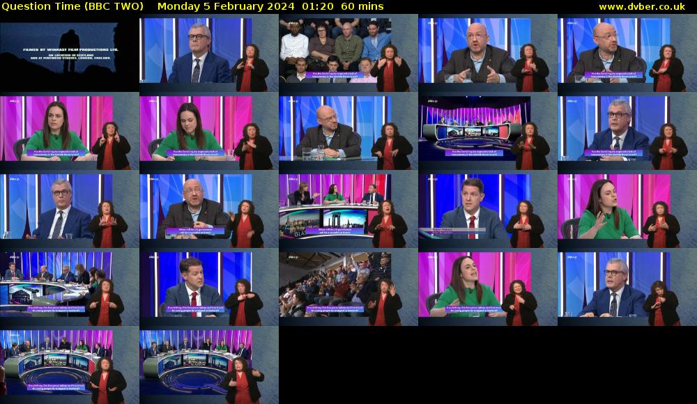 Question Time (BBC TWO) Monday 5 February 2024 01:20 - 02:20