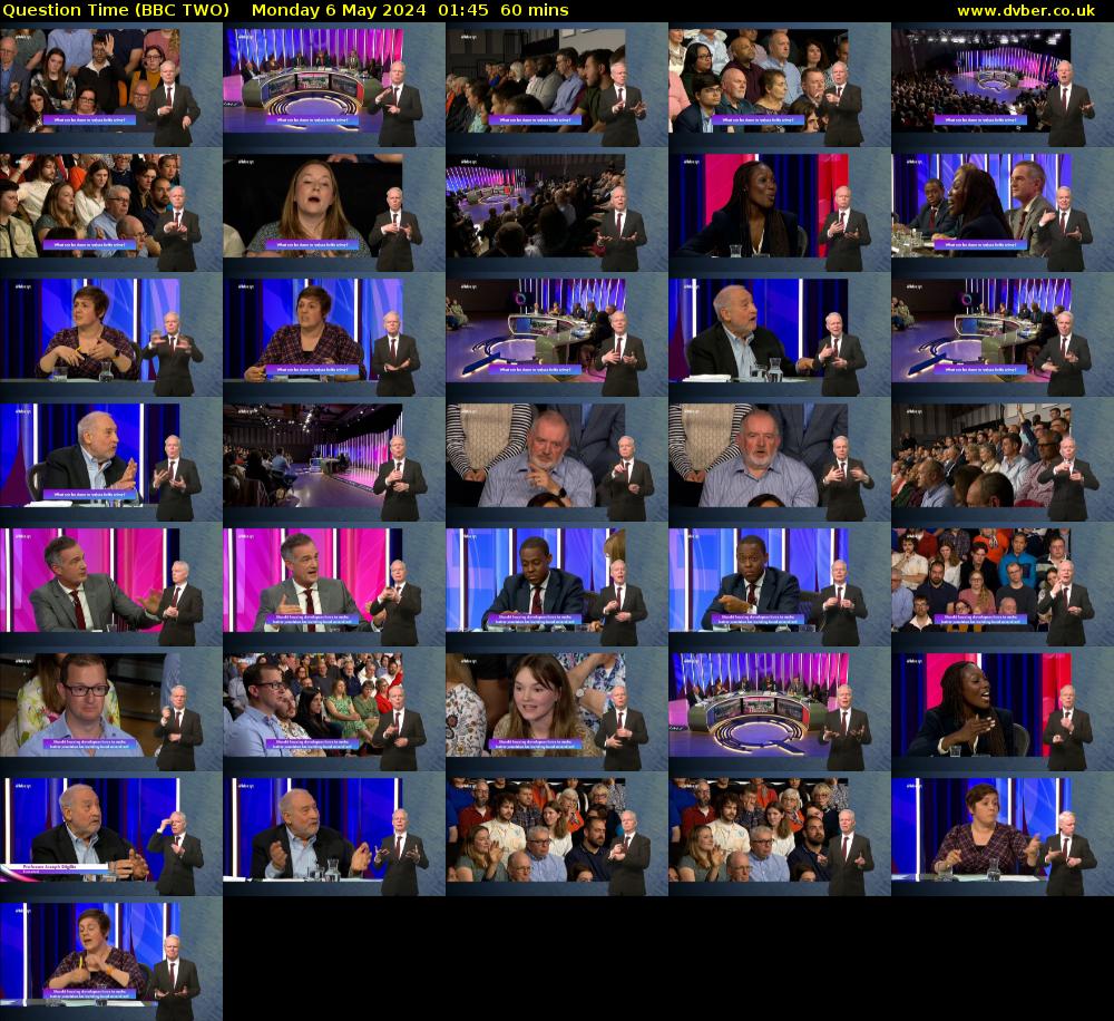 Question Time (BBC TWO) Monday 6 May 2024 01:45 - 02:45