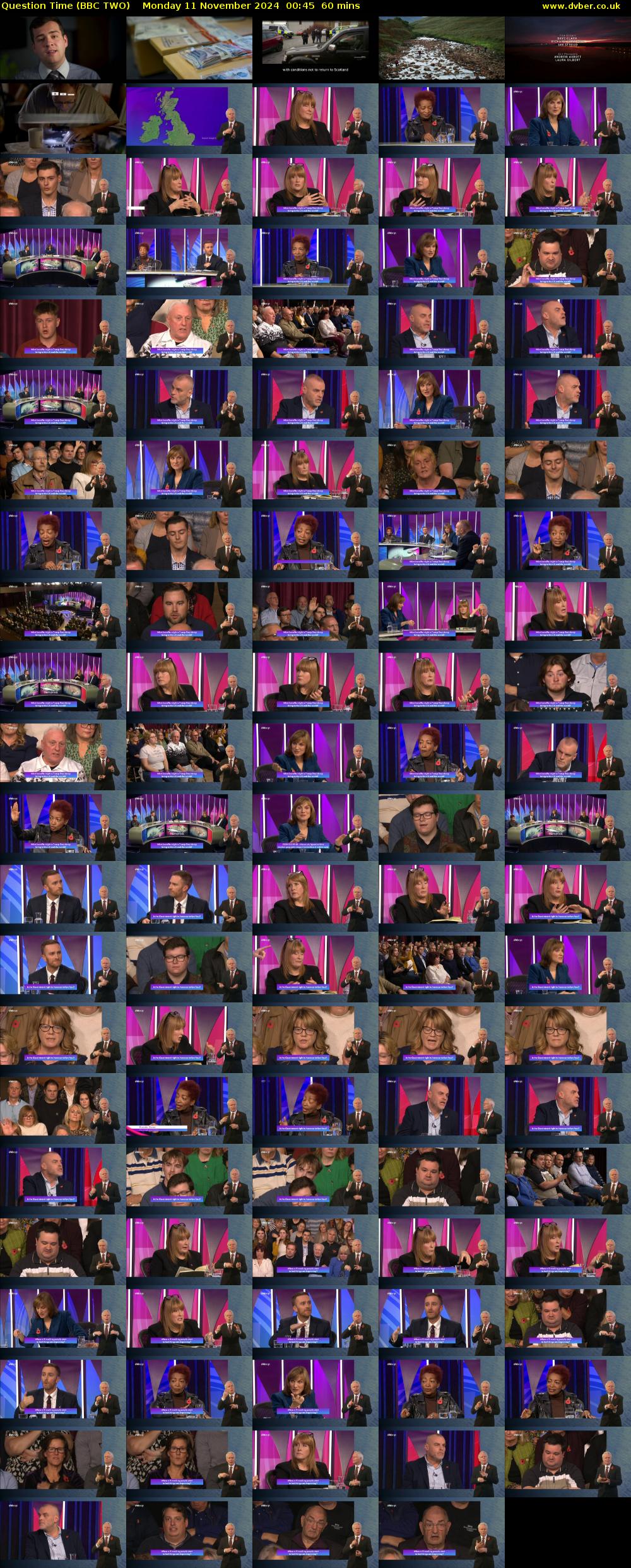 Question Time (BBC TWO) Monday 11 November 2024 00:45 - 01:45