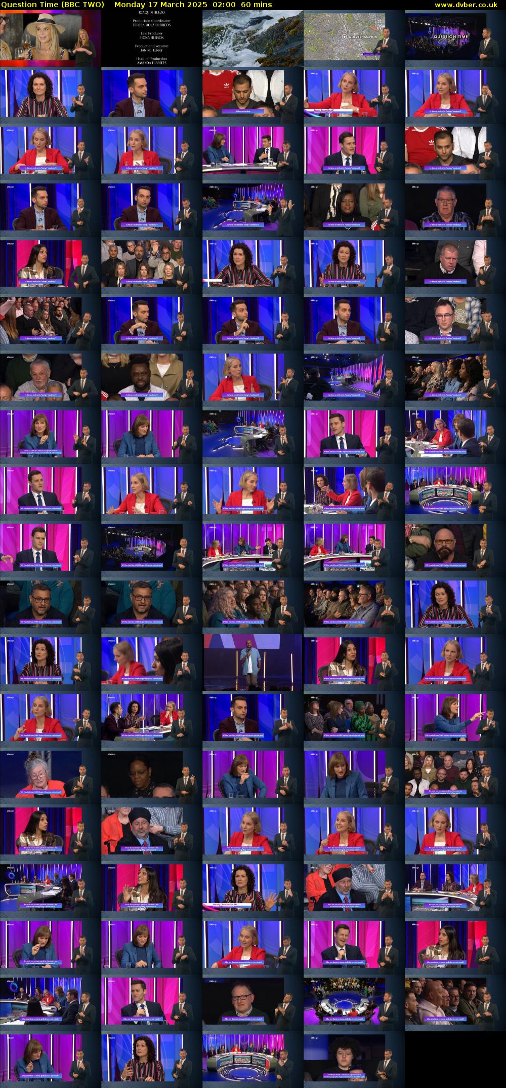 Question Time (BBC TWO) Monday 17 March 2025 02:00 - 03:00