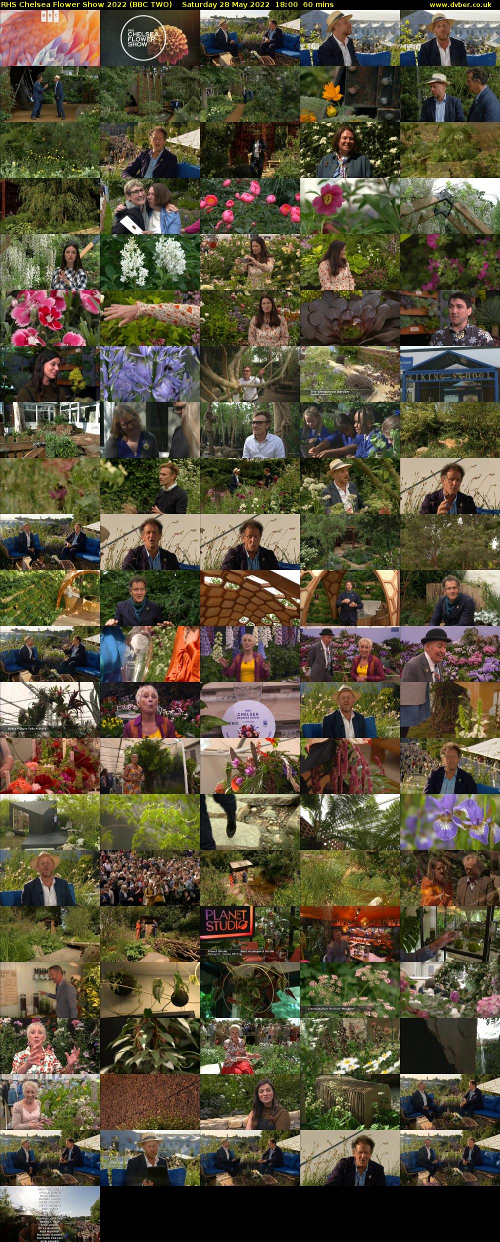 RHS Chelsea Flower Show 2022 (BBC TWO) Saturday 28 May 2022 18:00 - 19:00