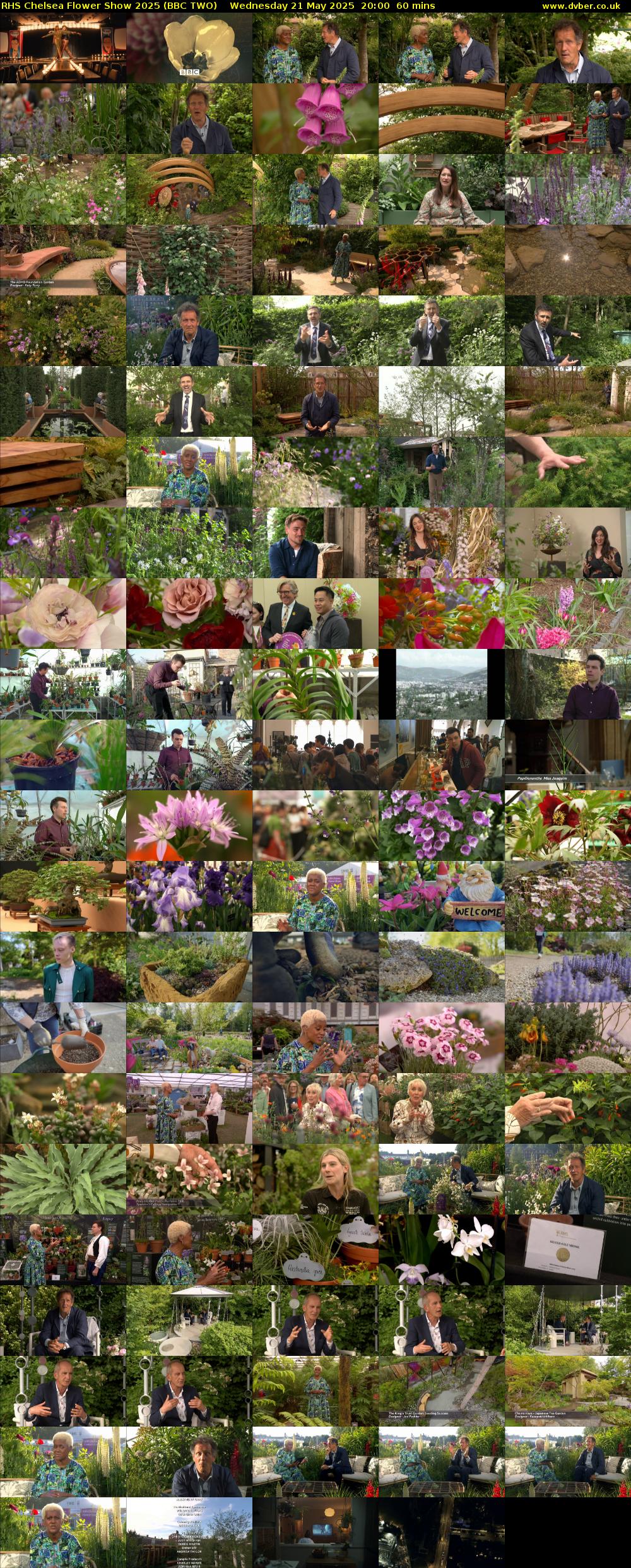 RHS Chelsea Flower Show 2025 (BBC TWO) Wednesday 21 May 2025 20:00 - 21:00