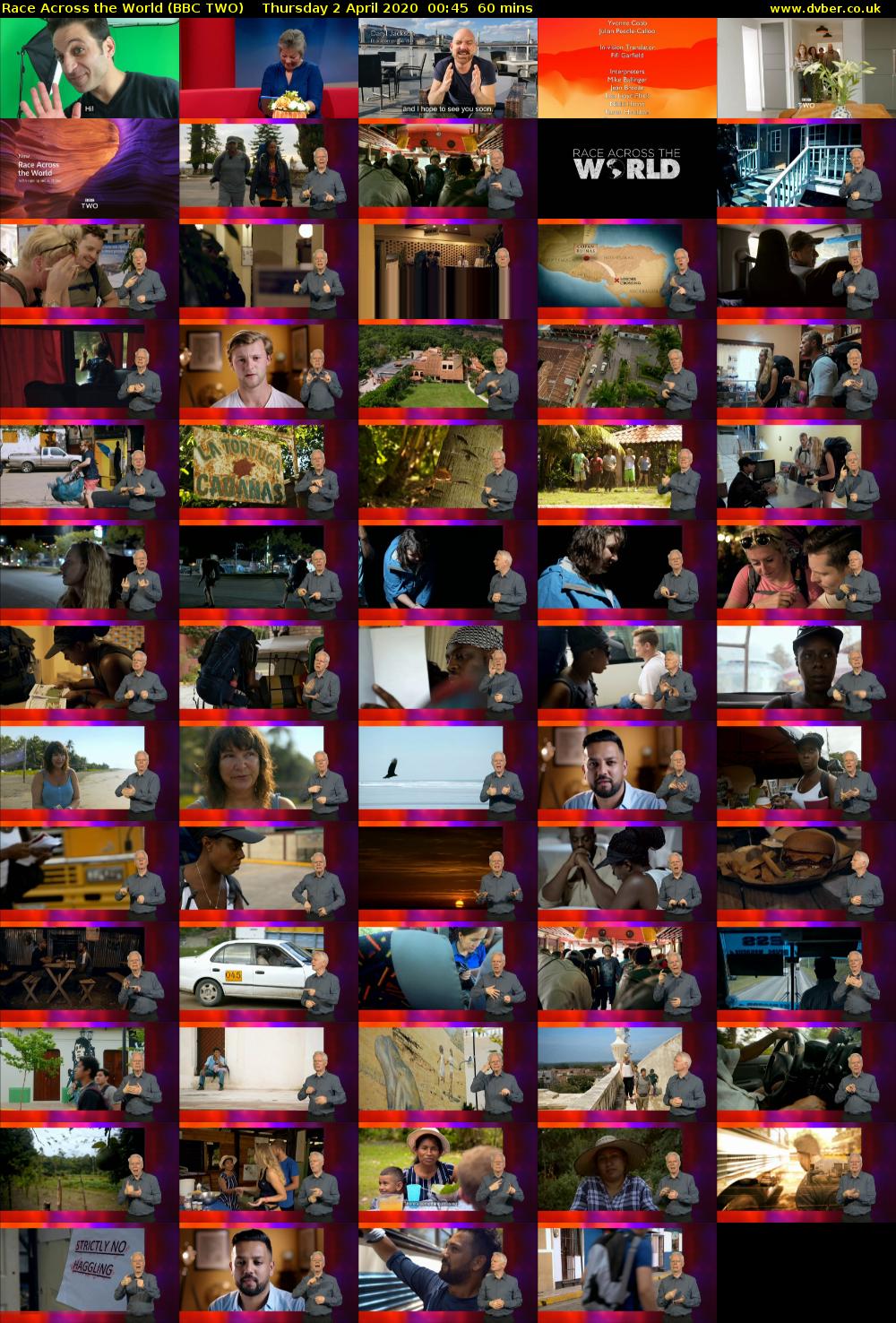 Race Across the World (BBC TWO) Thursday 2 April 2020 00:45 - 01:45