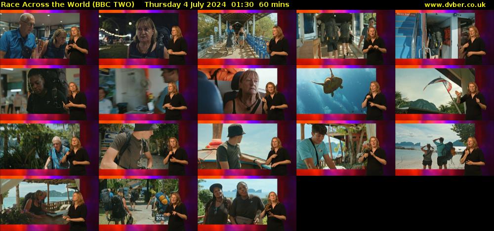 Race Across the World (BBC TWO) Thursday 4 July 2024 01:30 - 02:30