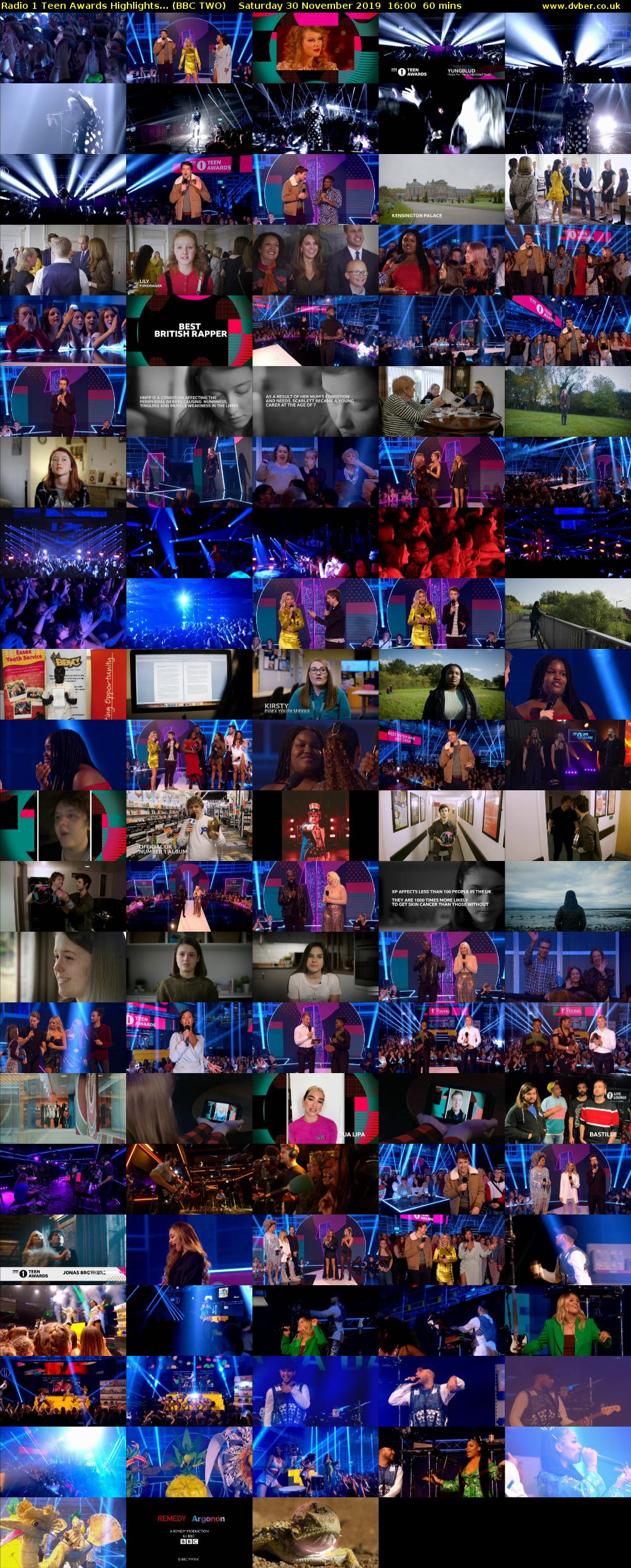 Radio 1 Teen Awards Highlights... (BBC TWO) Saturday 30 November 2019 16:00 - 17:00