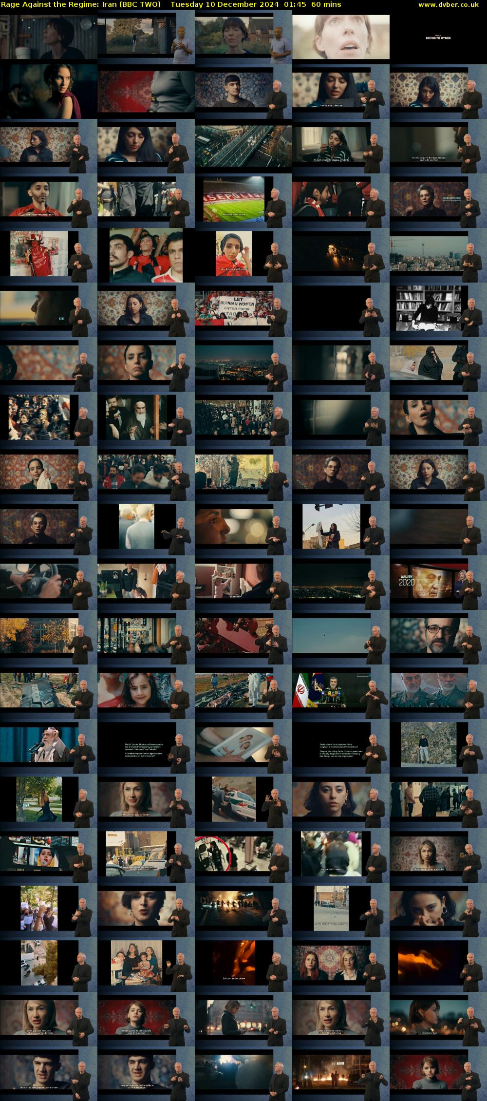 Rage Against the Regime: Iran (BBC TWO) Tuesday 10 December 2024 01:45 - 02:45