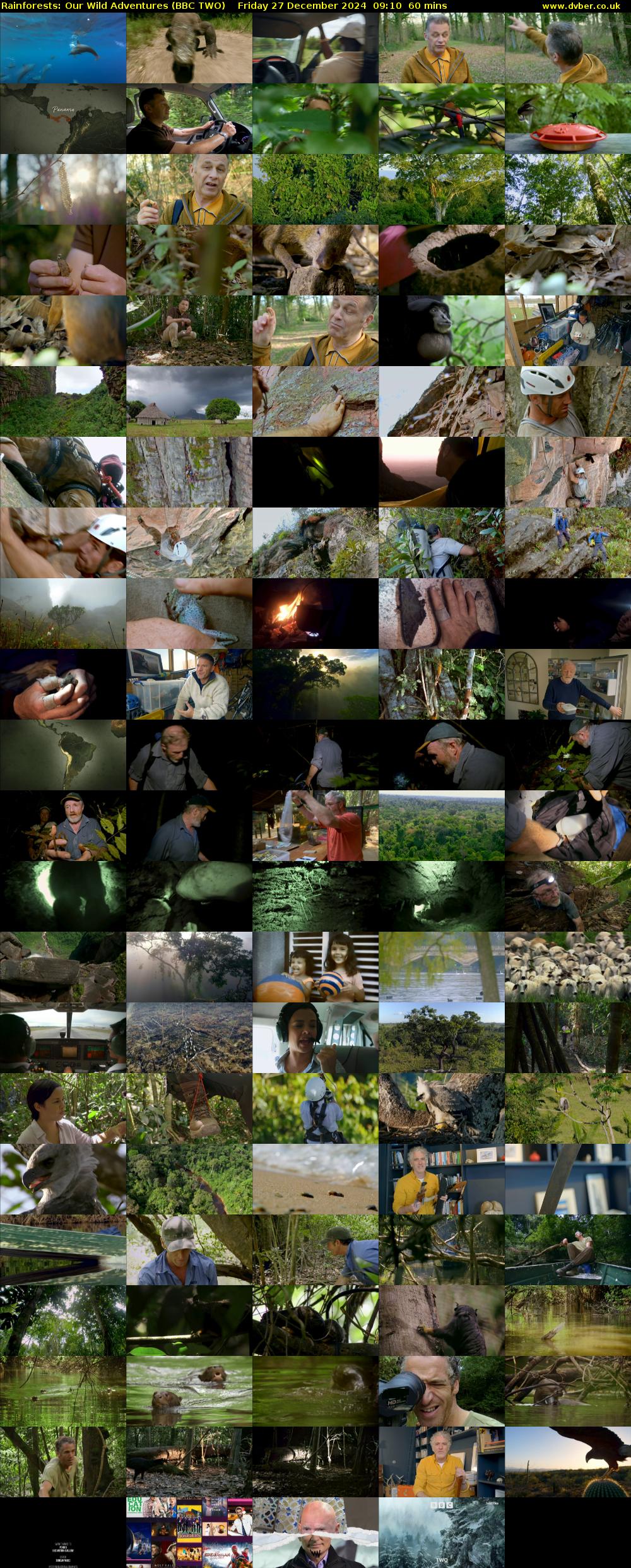 Rainforests: Our Wild Adventures (BBC TWO) Friday 27 December 2024 09:10 - 10:10