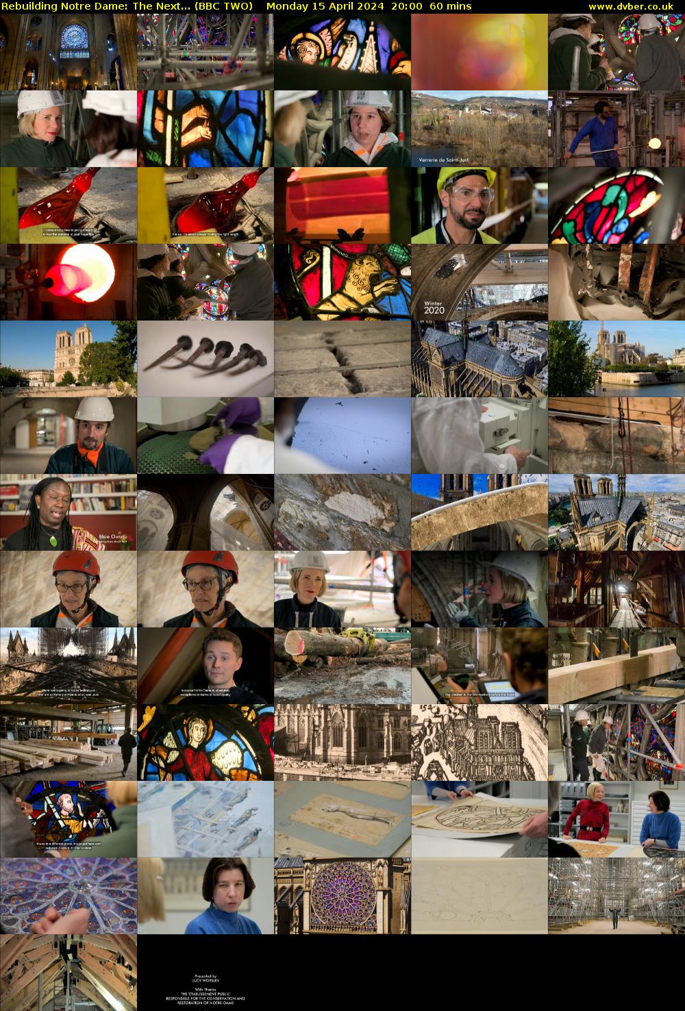 Rebuilding Notre Dame: The Next... (BBC TWO) Monday 15 April 2024 20:00 - 21:00