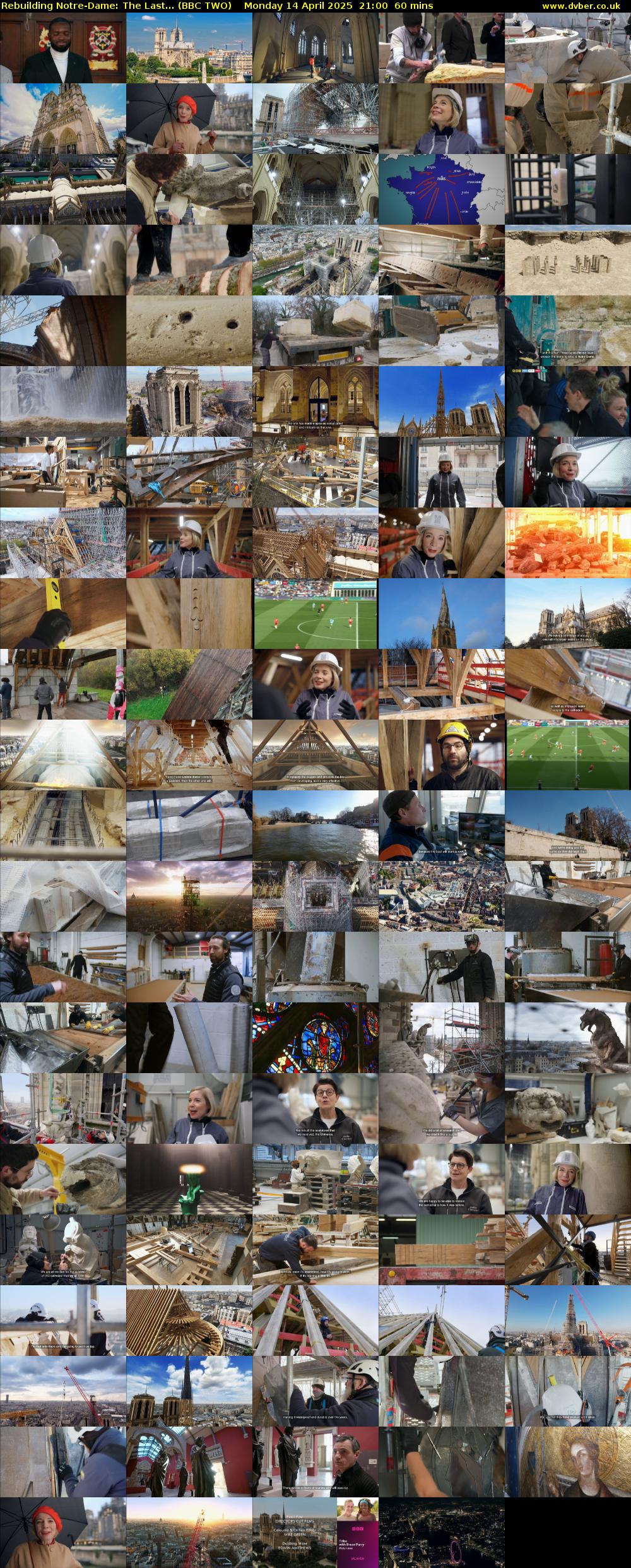 Rebuilding Notre-Dame: The Last... (BBC TWO) Monday 14 April 2025 21:00 - 22:00