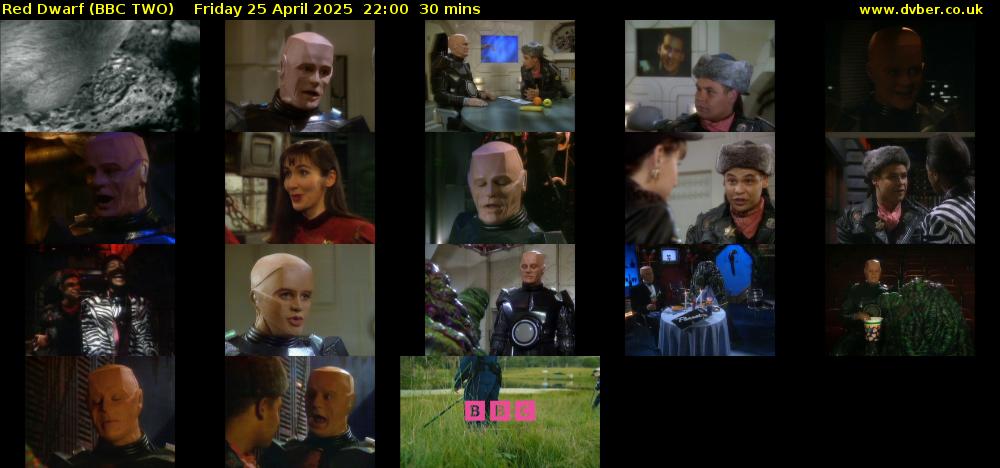 Red Dwarf (BBC TWO) Friday 25 April 2025 22:00 - 22:30