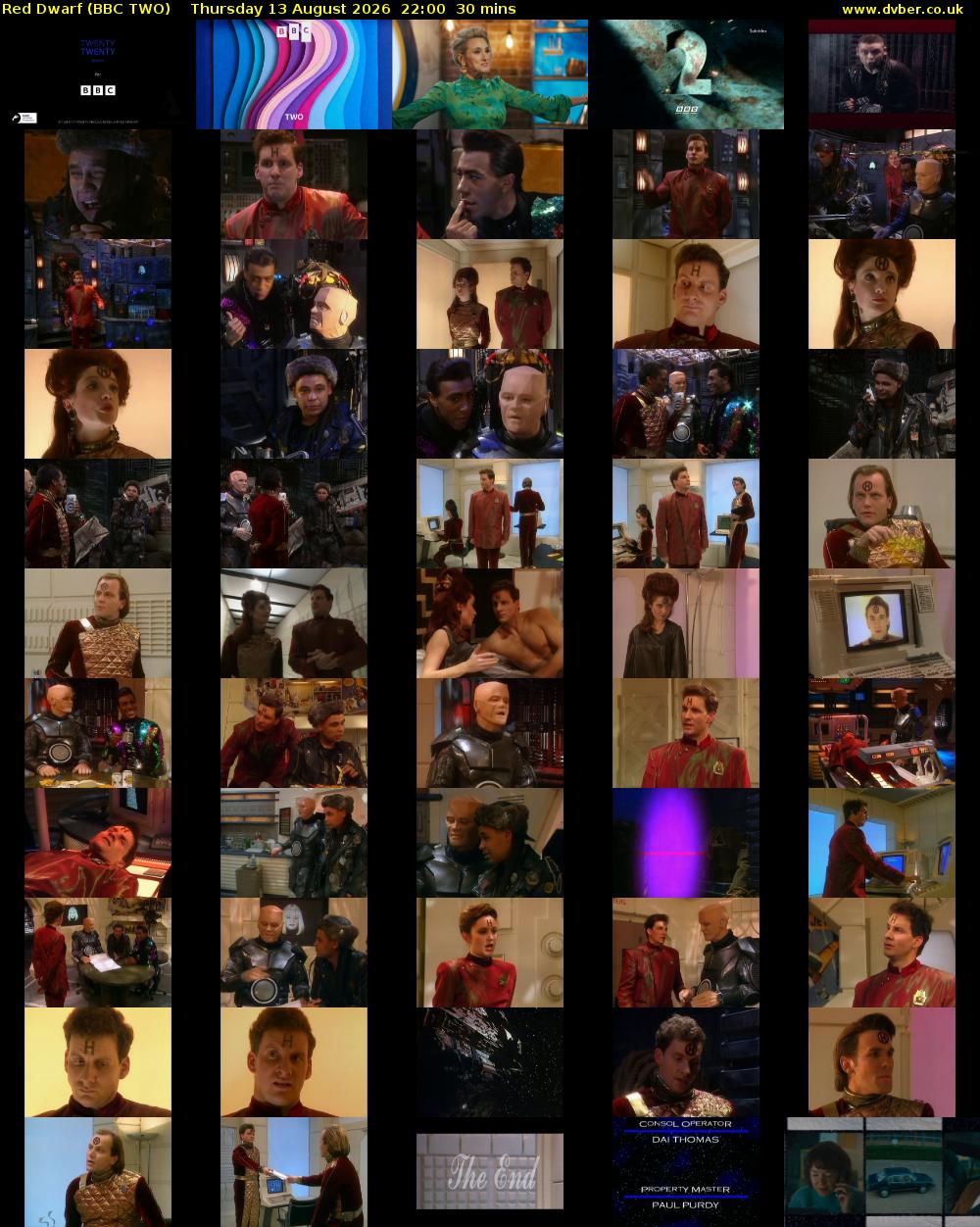 Red Dwarf (BBC TWO) Thursday 13 August 2026 22:00 - 22:30