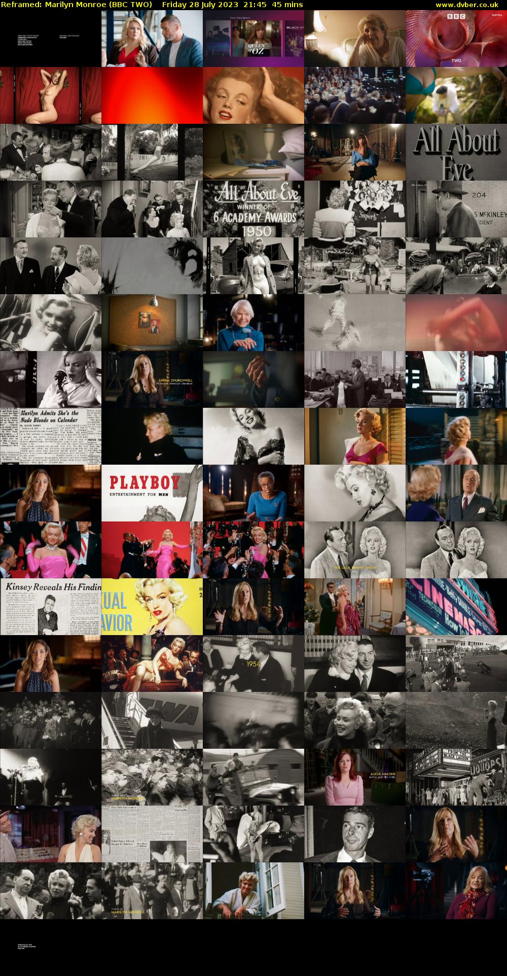 Reframed: Marilyn Monroe (BBC TWO) Friday 28 July 2023 21:45 - 22:30