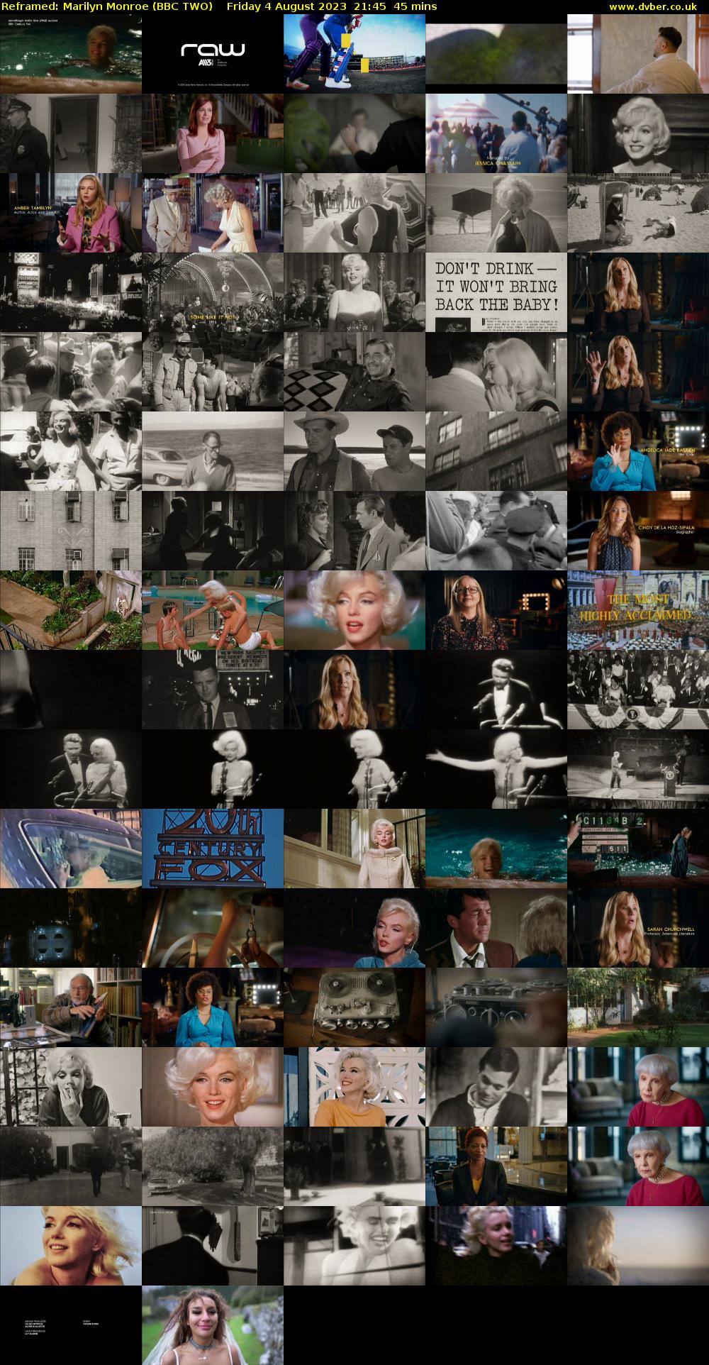 Reframed: Marilyn Monroe (BBC TWO) Friday 4 August 2023 21:45 - 22:30