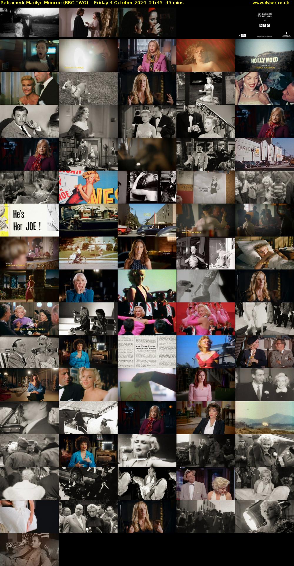 Reframed: Marilyn Monroe (BBC TWO) Friday 4 October 2024 21:45 - 22:30
