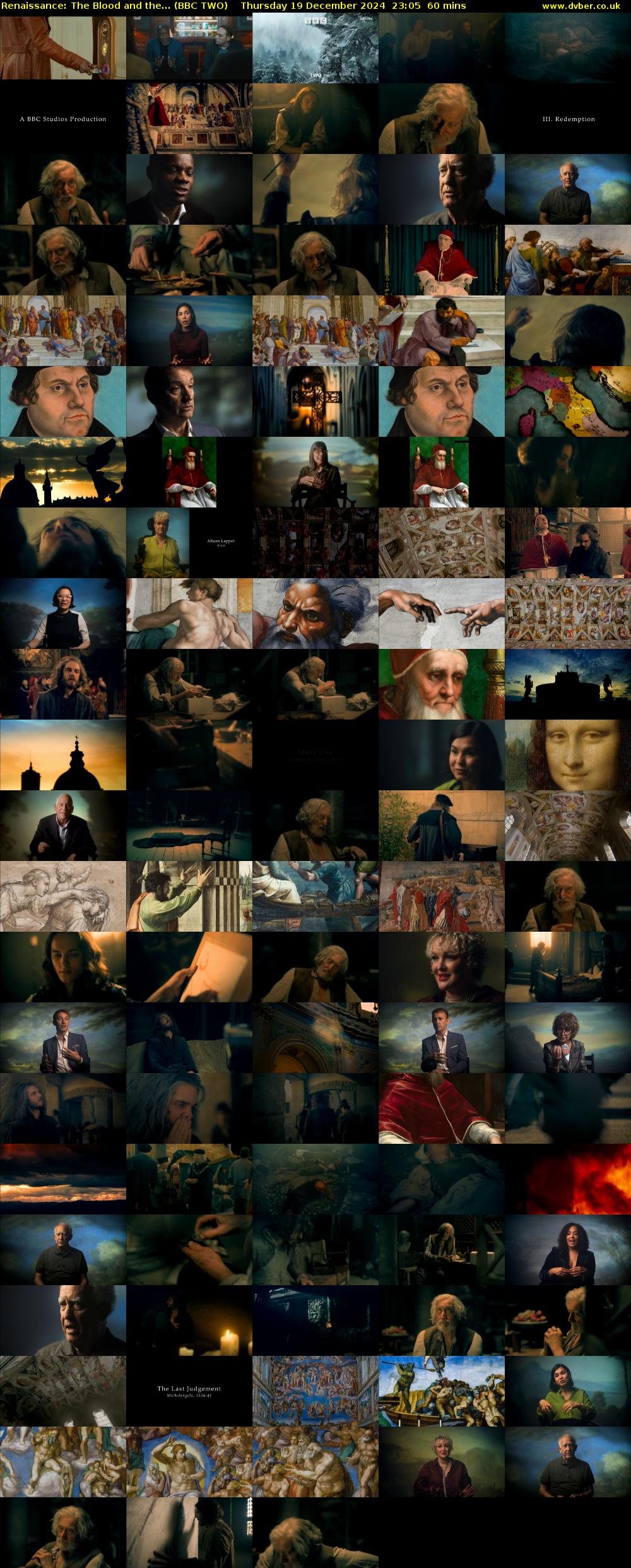 Renaissance: The Blood and the... (BBC TWO) Thursday 19 December 2024 23:05 - 00:05
