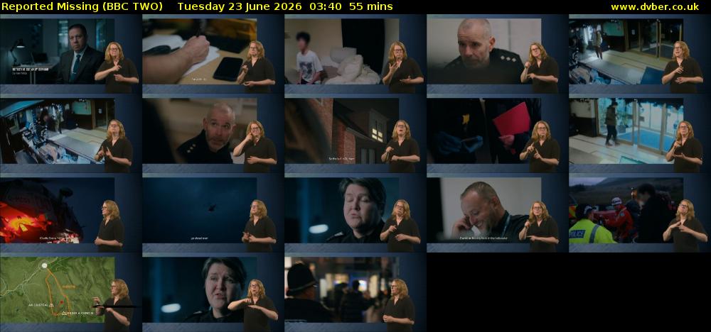 Reported Missing (BBC TWO) Tuesday 23 June 2026 03:40 - 04:35