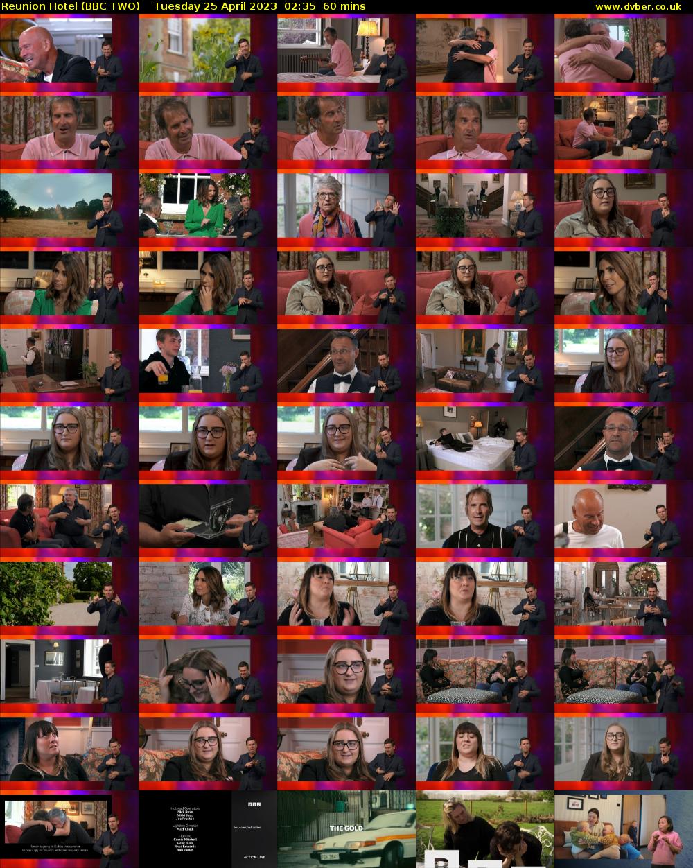 Reunion Hotel (BBC TWO) Tuesday 25 April 2023 02:35 - 03:35