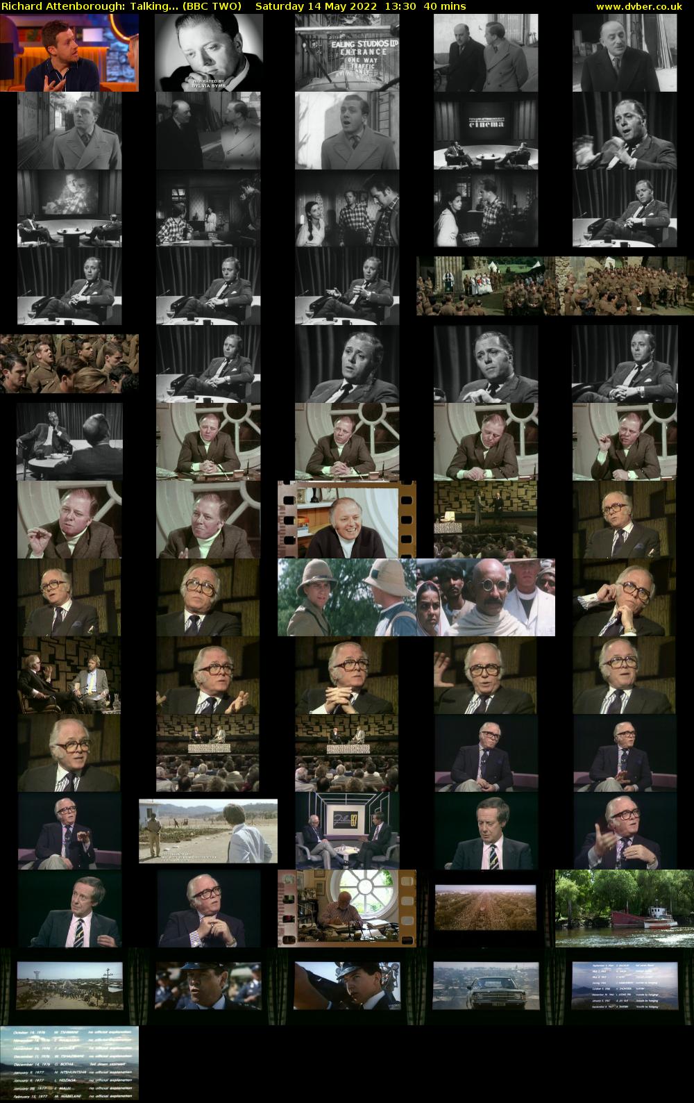 Richard Attenborough: Talking... (BBC TWO) Saturday 14 May 2022 13:30 - 14:10