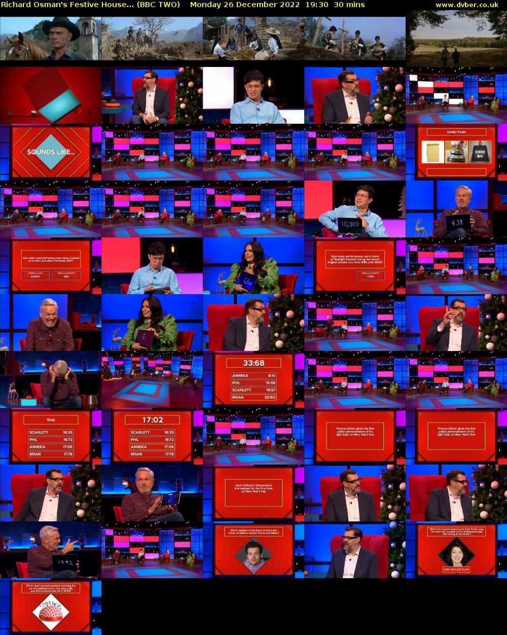 Richard Osman's Festive House... (BBC TWO) Monday 26 December 2022 19:30 - 20:00